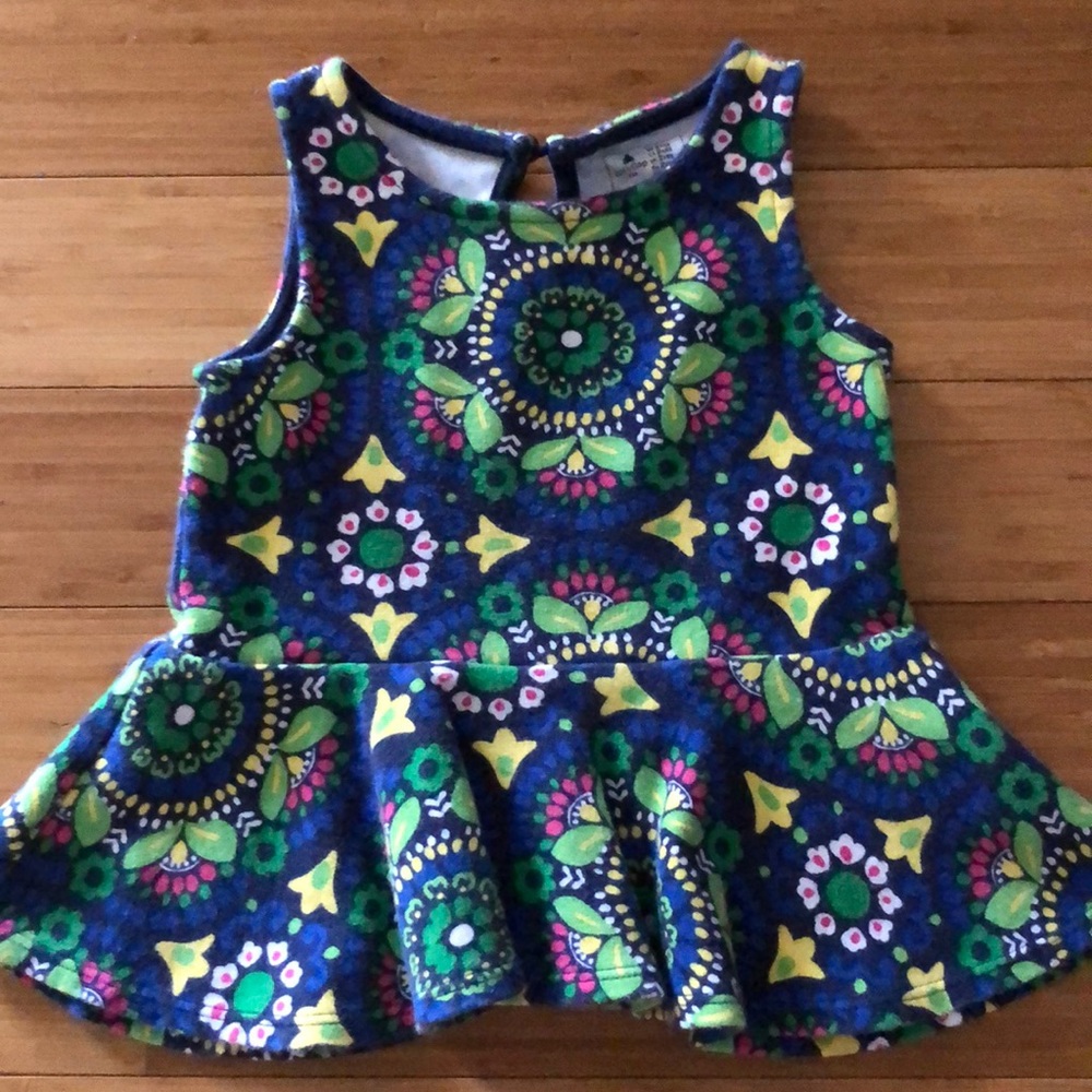 Multi colored peplum top